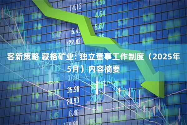 客新策略 藏格矿业: 独立董事工作制度（2025年5月）内容摘要