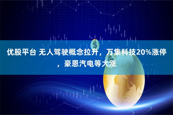 优股平台 无人驾驶概念拉升，万集科技20%涨停，豪恩汽电等大涨